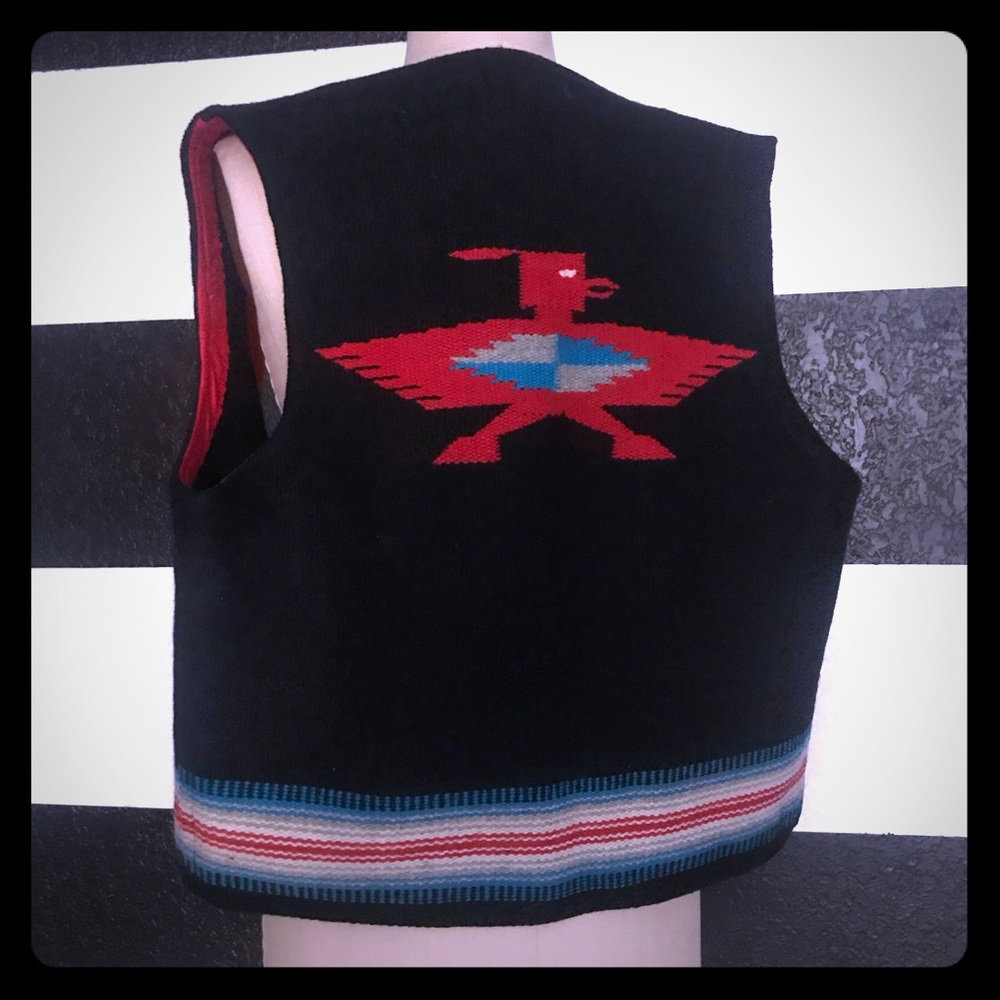 Vintage Wool Thunderbird Chimayo vest made in USA